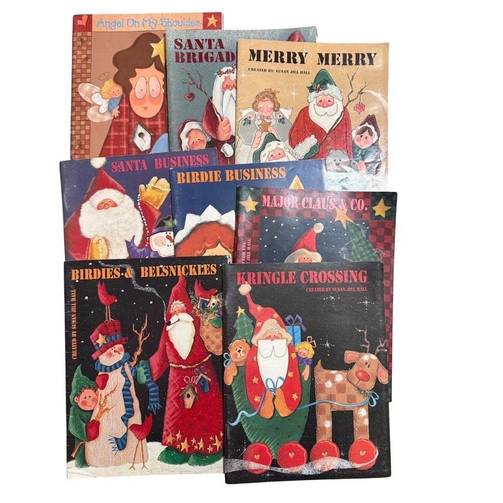 8 Susan Jill Hall Vintage Christmas Decorative Painting Pattern Books Lot 90s